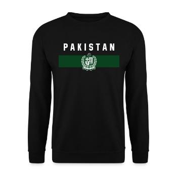 Pakistan - drapeau et armoiries - Sweat-shirt Unisexe - noir - Devant - Alina (178cm) & Michal (187cm)