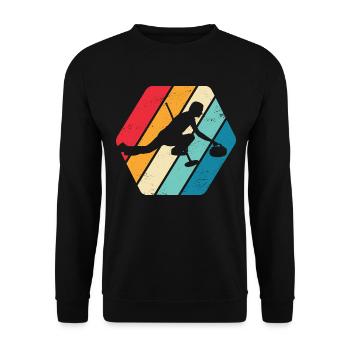 Joueur de curling Cadeau de sports d’hiver - Sweat-shirt Unisexe - noir - Devant - Alina (178cm) & Michal (187cm)