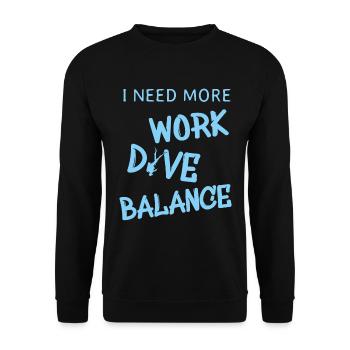 Tauchen, Spruch für Taucher - Unisex Pullover - Schwarz - Vorne - Alina (178cm) & Michal (187cm)