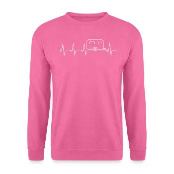Ich liebe Camping - Herzschlag - Unisex Pullover - Pink - Vorne