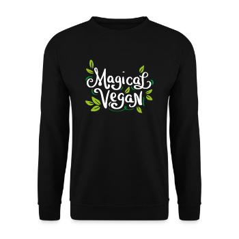 régime alimentaire végétalien Magiques végétaliens végétalien - Sweat-shirt Unisexe - noir - Devant - Alina (178cm) & Michal (187cm)