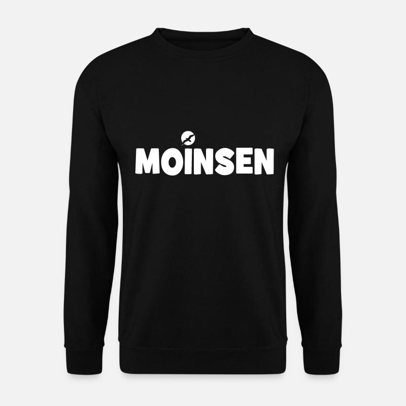 Moinsen mit Möwe - Unisex Pullover - Schwarz