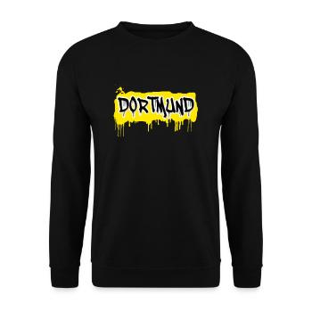 Dortmund Graffiti - Unisex Pullover - Schwarz - Vorne - Alina (178cm) & Michal (187cm)