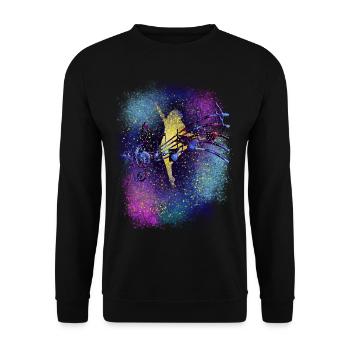 Tänzerin Musik im Sternenlicht - Unisex Pullover - Schwarz - Vorne - Alina (178cm) & Michal (187cm)