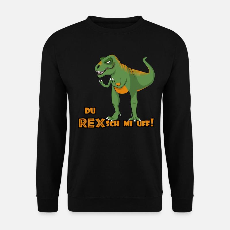 T-Rex "Regsch mi uf" Schweizerdeutsch - Unisex Pullover - Schwarz