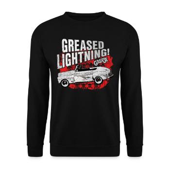 Grease Greased Lightning! - Sweat-shirt Unisexe - noir - Devant - Alina (178cm) & Michal (187cm)