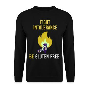 Intoleranz bekämpfen Glutenfrei sein Lustige Ernäh - Unisex Pullover - Schwarz - Vorne - Alina (178cm) & Michal (187cm)