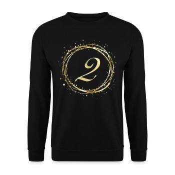 2 - Unisex Pullover - Schwarz - Vorne - Alina (178cm) & Michal (187cm)