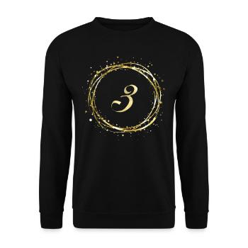 3 - Unisex Sweatshirt - black - Front - Alina (178cm) & Michal (187cm)