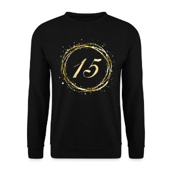 15 - Unisex Sweatshirt - black - Front - Alina (178cm) & Michal (187cm)