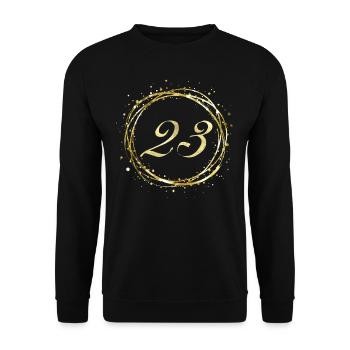 23 - Unisex Sweatshirt - black - Front - Alina (178cm) & Michal (187cm)