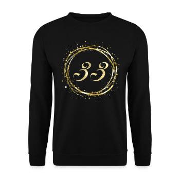 33 - Unisex Pullover - Schwarz - Vorne - Alina (178cm) & Michal (187cm)