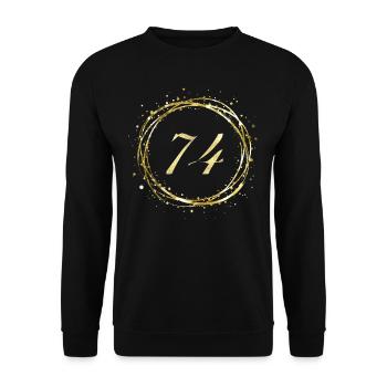 74 - Unisex Sweatshirt - black - Front - Alina (178cm) & Michal (187cm)
