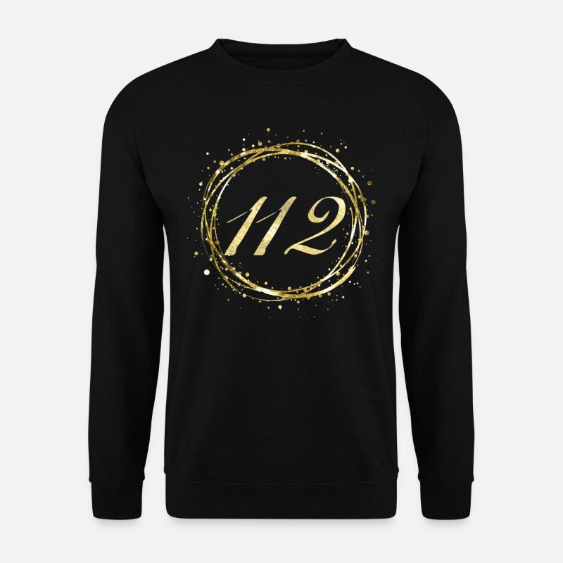 112 - Unisex Pullover - Schwarz