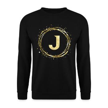 J - Unisex Sweatshirt - black - Front - Alina (178cm) & Michal (187cm)