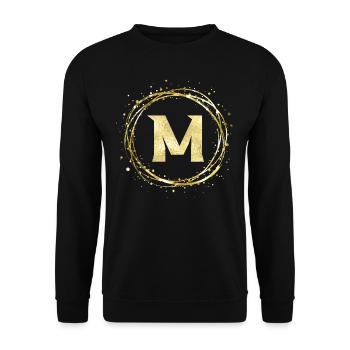 M - Unisex Pullover - Schwarz - Vorne - Alina (178cm) & Michal (187cm)