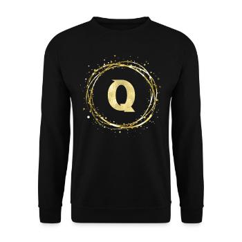 Q - Unisex Pullover - Schwarz - Vorne - Alina (178cm) & Michal (187cm)