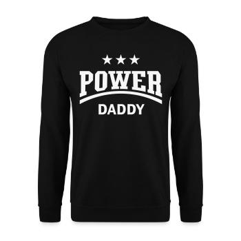 Power Daddy (Dad / Papa / Father’s Day / White) - Unisex Sweatshirt - black - Front - Alina (178cm) & Michal (187cm)