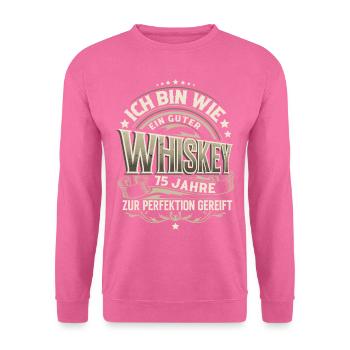 75.Geburtstag Whiskey Whisky - Unisex Pullover - Pink - Vorne