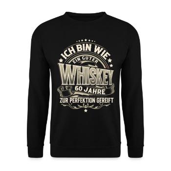 60.Geburtstag Whiskey Whisky - Unisex Pullover - Schwarz - Vorne - Alina (178cm) & Michal (187cm)