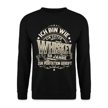 50.Geburtstag Whiskey Whisky - Unisex Pullover - Schwarz - Vorne - Alina (178cm) & Michal (187cm)