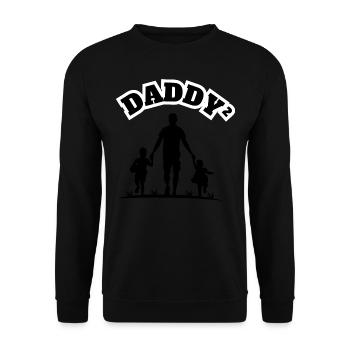 Daddy² 2 Children Black - Unisex Pullover - Schwarz - Vorne - Alina (178cm) & Michal (187cm)
