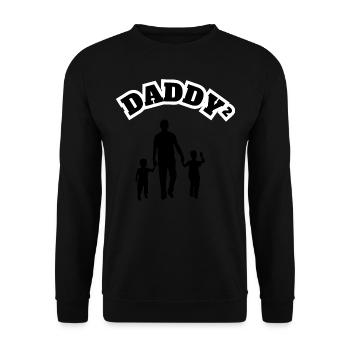 Fier Père Enfant Garçon Noir - Sweat-shirt Unisexe - noir - Devant - Alina (178cm) & Michal (187cm)