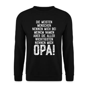 Grandpa Grandpa Birthday Father's Day Gift Best - Unisex Sweatshirt - black - Front - Alina (178cm) & Michal (187cm)