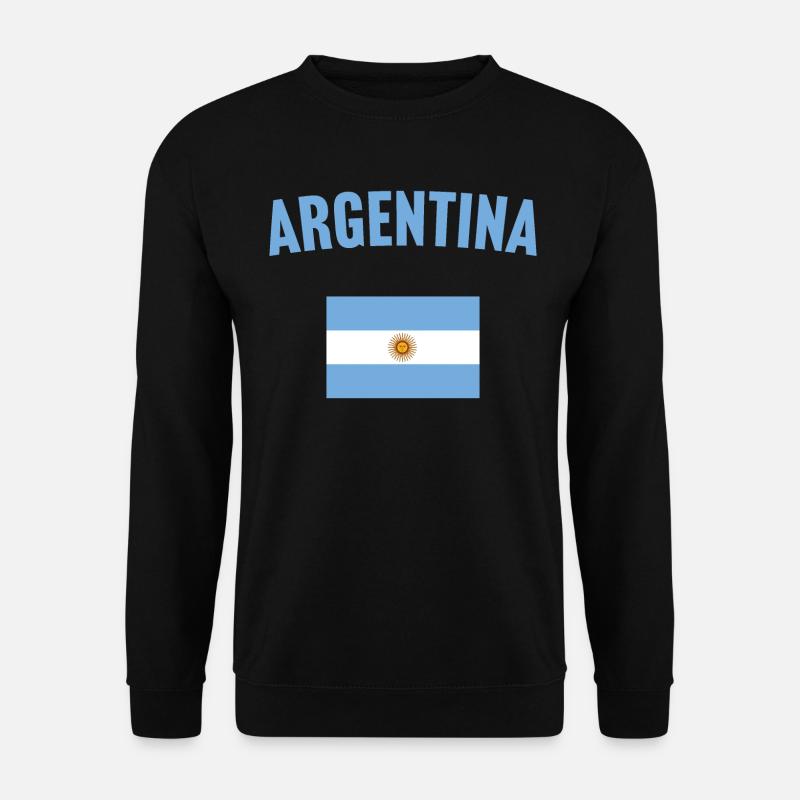 Argentinien Flagge - Unisex Pullover - Schwarz