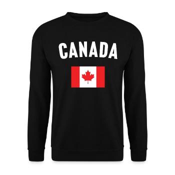 Kanada Flagge - Unisex Pullover - Schwarz - Vorne - Alina (178cm) & Michal (187cm)