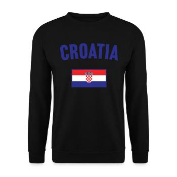 Croatia Flag - Unisex Sweatshirt - black - Front - Alina (178cm) & Michal (187cm)