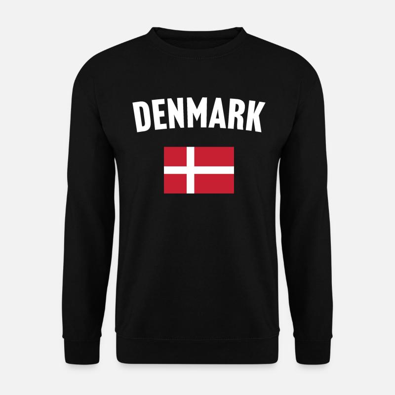 Dänemark Flagge - Unisex Pullover - Schwarz