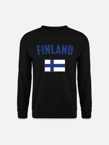 Finnland Flagge - Unisex Pullover - Schwarz
