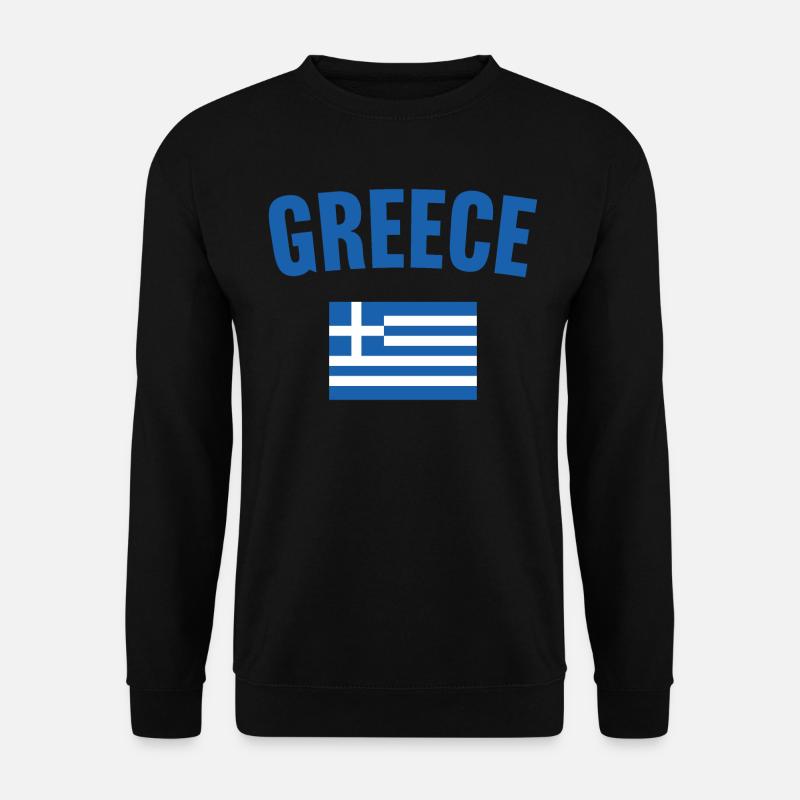 Griechenland Flagge - Unisex Pullover - Schwarz