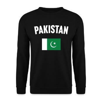 Pakistan Flag - Unisex Sweatshirt - black - Front - Alina (178cm) & Michal (187cm)