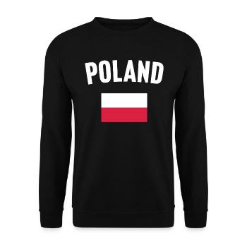 Poland Flag - Unisex Sweatshirt - black - Front - Alina (178cm) & Michal (187cm)