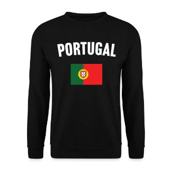 Drapeau du Portugal - Sweat-shirt Unisexe - noir - Devant - Alina (178cm) & Michal (187cm)