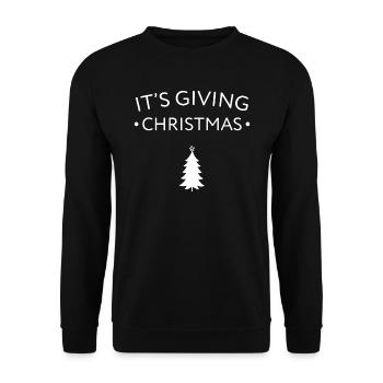 Es ist das Schenken von Weihnachten - Unisex Pullover - Schwarz - Vorne - Alina (178cm) & Michal (187cm)