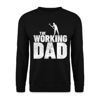 THE WORKING DAD - Unisex Pullover - Schwarz - Vorne - Alina (178cm) & Michal (187cm)