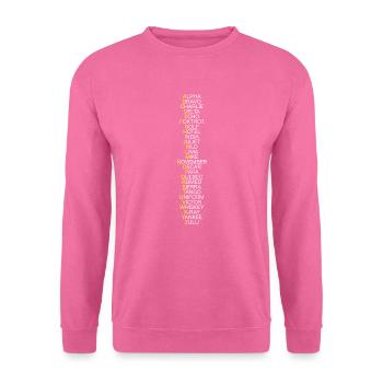 Nato-Alphabet - Unisex Pullover - Pink - Vorne