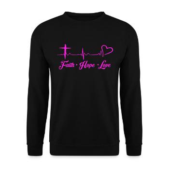Jésus - Sweat-shirt Unisexe - noir - Devant - Alina (178cm) & Michal (187cm)