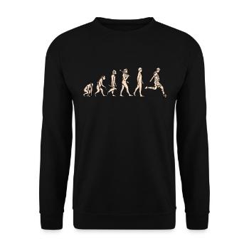 Evolution du football de singe à footballeur - Sweat-shirt Unisexe - noir - Devant - Alina (178cm) & Michal (187cm)