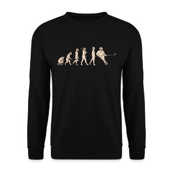 Evolution hockey design for hockey players - Unisex Sweatshirt - black - Front - Alina (178cm) & Michal (187cm)
