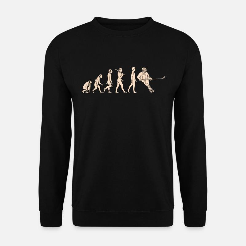 Evolution Eishockey Design für Eishockeyspieler - Unisex Pullover - Schwarz