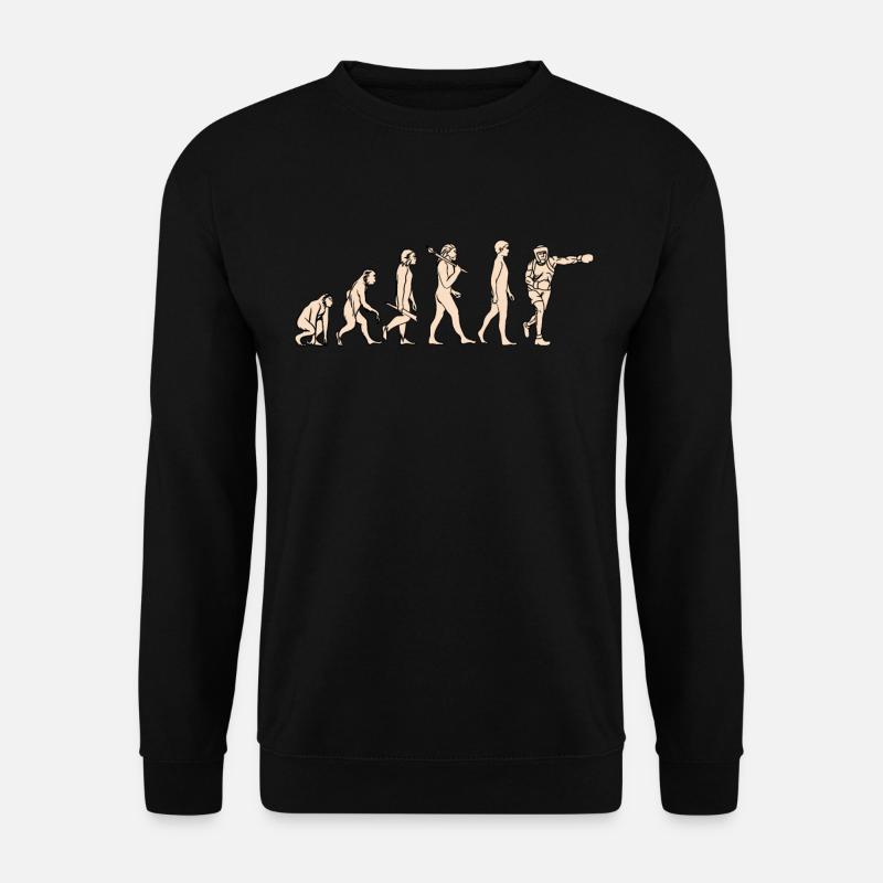Evolution Boxing Boxing from monkey to boxer - Unisex Sweatshirt - black