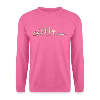 Evolution Schwimmen vom Affen zum Schwimmer - Unisex Pullover - Pink - Vorne