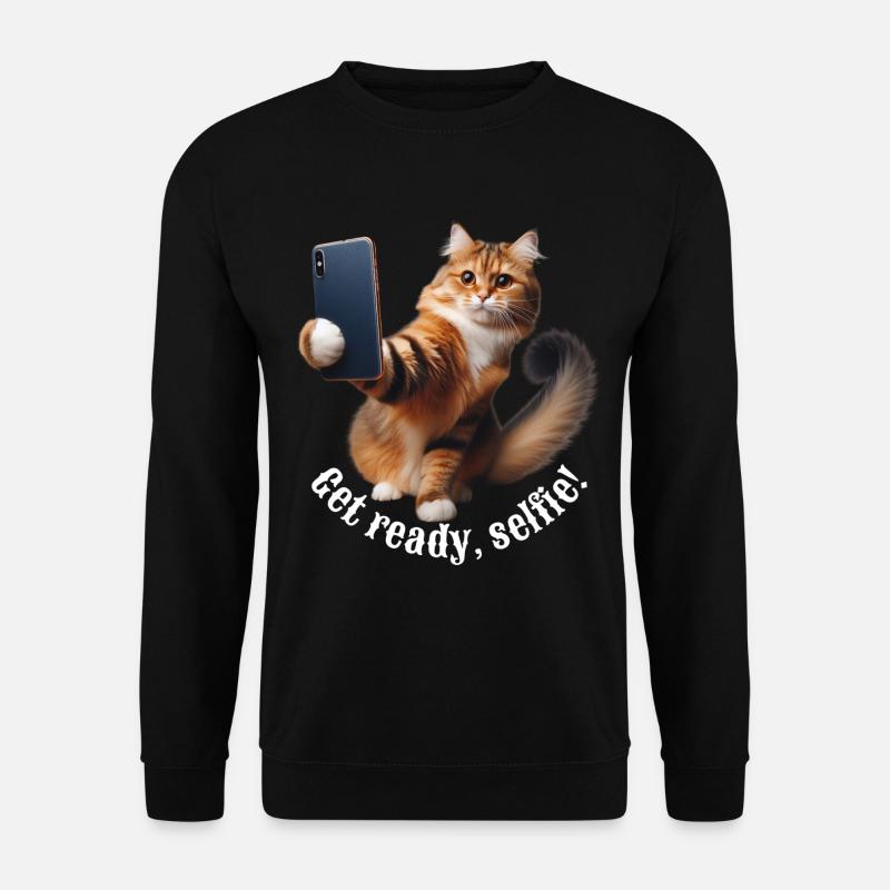 Get ready, selfie-8 - Unisex Sweatshirt - black