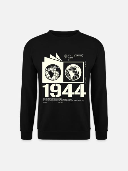 Jahrgang 1944 Retro Geburtstag Geschenk 1944 - Unisex Pullover - Schwarz