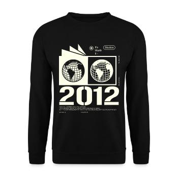 Jahrgang 2012 Retro Geburtstag Geschenk 2012 - Unisex Pullover - Schwarz - Vorne - Alina (178cm) & Michal (187cm)