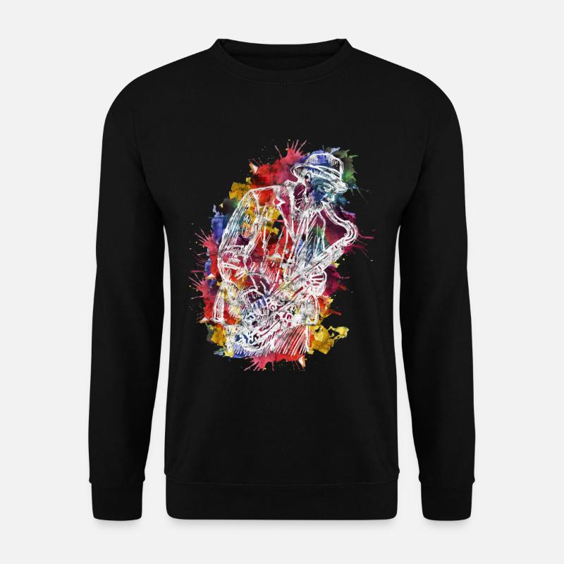 Abstrakt Saxophon - Unisex Pullover - Schwarz